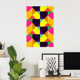 Farbenfroher moderner geometrischer abstrakter Pos Poster