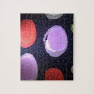 Farbenfroher moderner Muster-Polka-Punkt-Kunst-Dru Puzzle