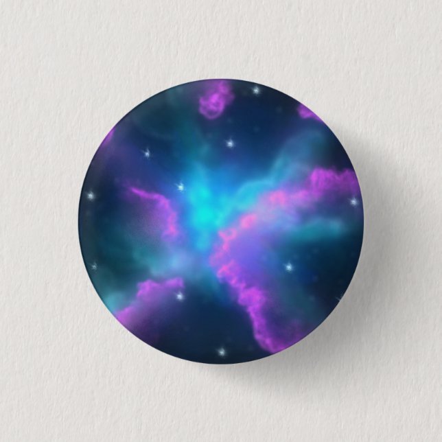 Farbenfroher Nebelwolkenhintergrund Button (Vorderseite)