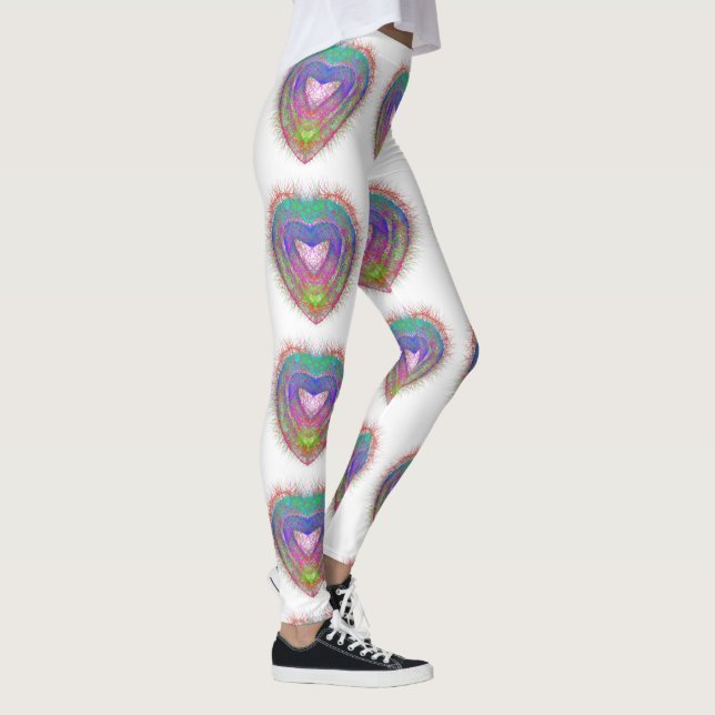Farbenfroher Neon Graffiti-Schaumstoffdesign Leggings (Rechts)