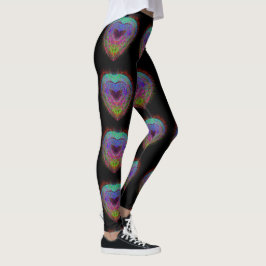 Farbenfroher Neon Graffiti-Schaumstoffdesign Leggings