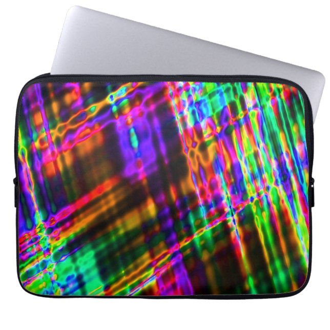 Farbenfroher Neon Laptop Case (Vorderseite)