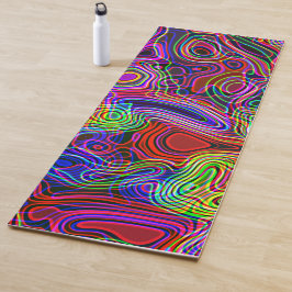 Farbenfroher Neon Rainbow Yogamatte