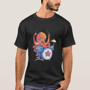 Farbenfroher Oktopus Realistischer Oktopus Tanz Lo T-Shirt
