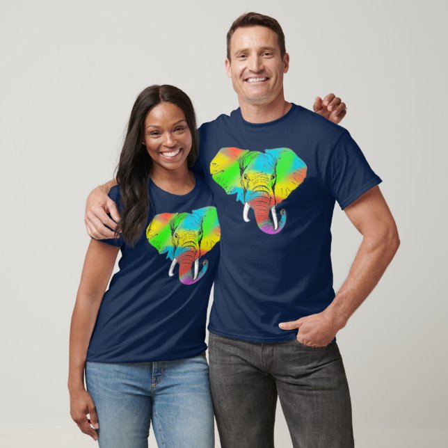 Farbenfroher Pachyderm T - Shirt (Unisex)