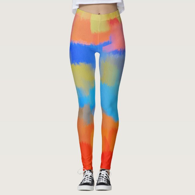 Farbenfroher Paint Spritzer #33 Leggings (Vorderseite)