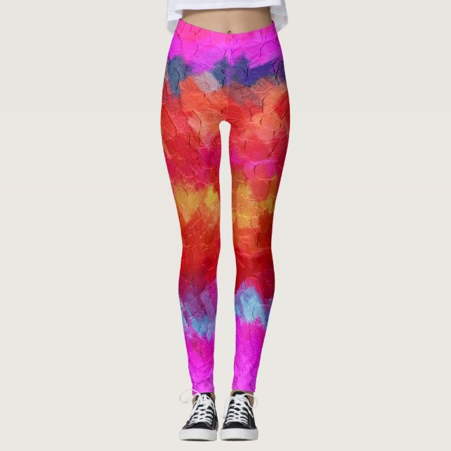 Farbenfroher Paint Spritzer #37 Leggings (Vorderseite)