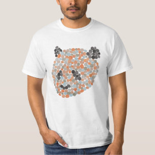 Farbenfroher Panda-Bären-T - Shirt