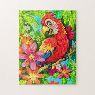 farbenfroher Papagei Puzzle