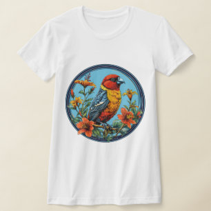 Farbenfroher Papageienkreuzschnabel Vogel T-Shirt