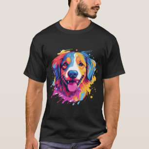 farbenfroher Poodlekopf, Wasserfarbe Pug-Kopf, Lab T-Shirt