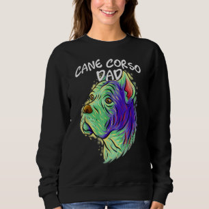 Farbenfroher Pop Portrait Cane Corso Dog Vater Vat Sweatshirt