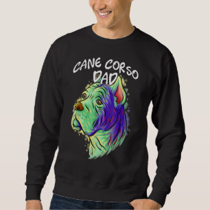 Farbenfroher Pop Portrait Cane Corso Dog Vater Vat Sweatshirt