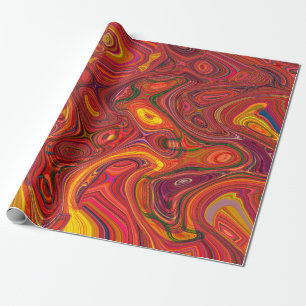 Farbenfroher psychedelischer Hintergrund aus verwo Geschenkpapier