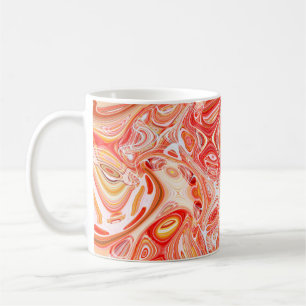 Farbenfroher psychedelischer Hintergrund aus verwo Kaffeetasse