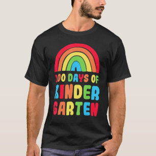 Farbenfroher Regenbogen 100 Tage Kindergartentag T-Shirt