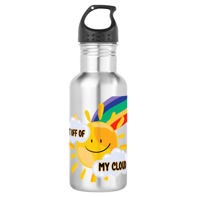 Farbenfroher Regenbogen aus meiner Cloud Edelstahlflasche (Vorderseite)