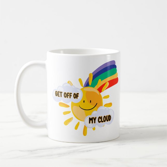 Farbenfroher Regenbogen aus meiner Cloud Kaffeetasse (Links)