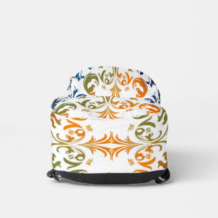 Farbenfroher Regenbogen-Damask-Barock-Riemen-Rucks Crossbody Bag