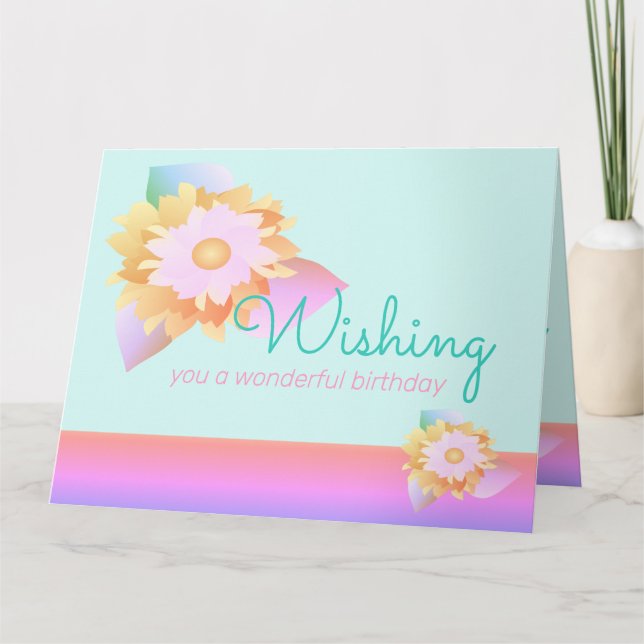 Farbenfroher Regenbogen gestylt Karte (Vorderseite)