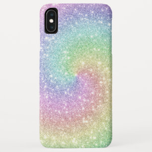Farbenfroher Regenbogen Glitzer Spirale Trendy Case-Mate iPhone Hülle