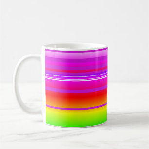 Farbenfroher Regenbogen hell gestreifter mehrfarbi Kaffeetasse