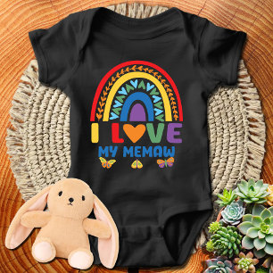 Farbenfroher Regenbogen Ich Liebe Meine Oma Baby Strampler