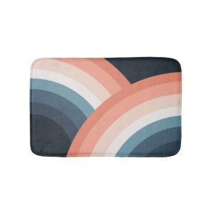 Farbenfroher Regenbogen im Doppel-Retro-Stil Badematte