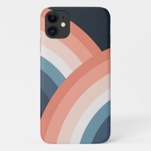 Farbenfroher Regenbogen im Doppel-Retro-Stil Case-Mate iPhone Hülle
