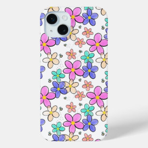 farbenfroher Regenbogen leuchtende Blumen Hummeln Case-Mate iPhone Hülle