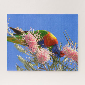 Farbenfroher Regenbogen-Lori-Vogel beim Nektaresse Puzzle