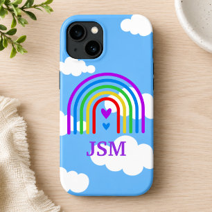 Farbenfroher Regenbogen mit blauem Himmel und Wolk Case-Mate iPhone Hülle