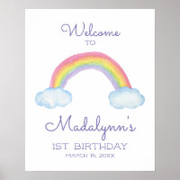 Farbenfroher Regenbogen Willkommen zum Geburtstag