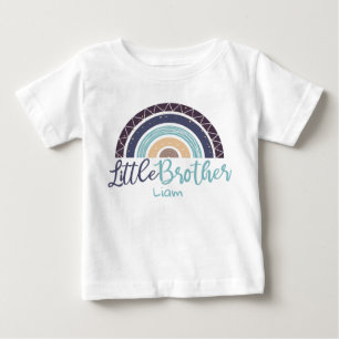 Farbenfroher Regenbogenbruder, individueller Name Baby T-shirt
