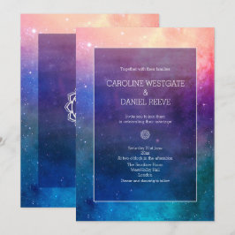 Farbenfroher Regenbogennebel Einladung