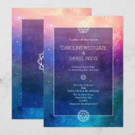 Farbenfroher Regenbogennebel Einladung