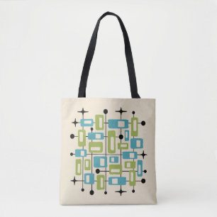 Farbenfroher Retro-Mittelmoderne-Atom-Abstrakt