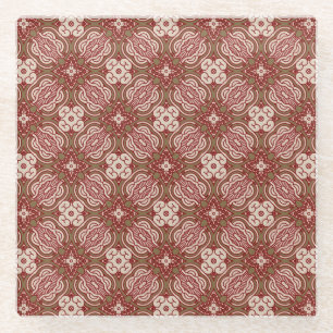 Farbenfroher Retro-Musterhintergrund 4 Glasuntersetzer