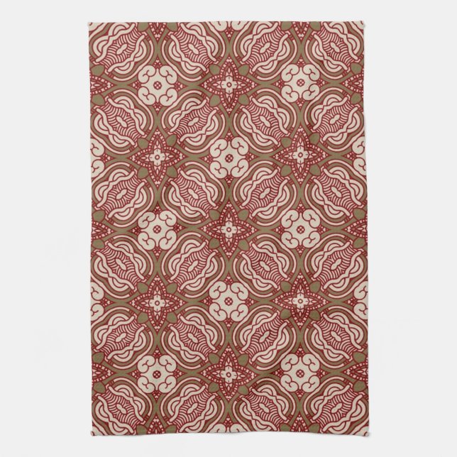 Farbenfroher Retro-Musterhintergrund 4 Handtuch (Vertikal)