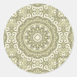 Farbenfroher Retro-Musterhintergrund 6 Runder Aufkleber