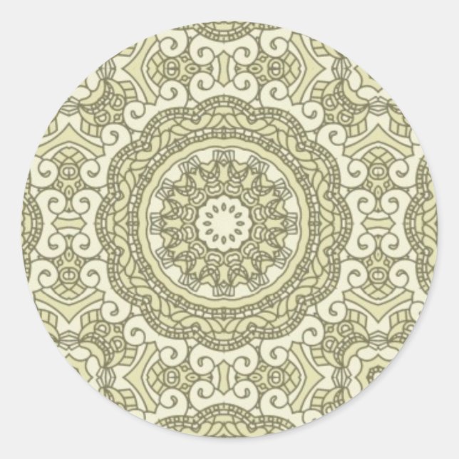 Farbenfroher Retro-Musterhintergrund 6 Runder Aufkleber (Vorderseite)