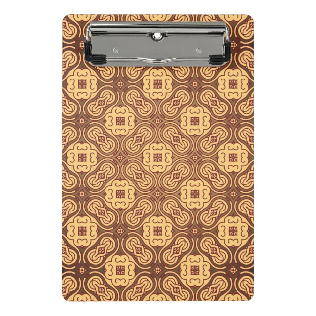 Farbenfroher Retro-Musterhintergrund Mini Klemmbrett (Vorderseite)
