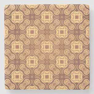 Farbenfroher Retro-Musterhintergrund Steinuntersetzer