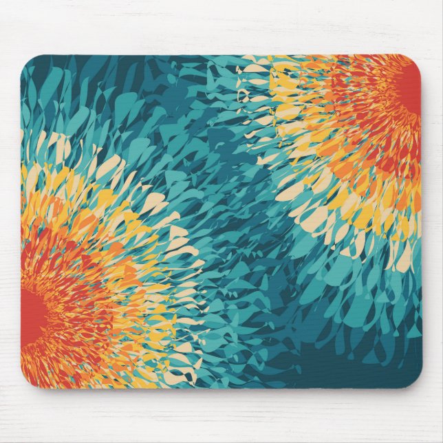 Farbenfroher Retro-Solarflare Mousepad (Vorne)