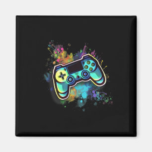 Farbenfroher Retro-Videospielcontroller für Männer Magnet