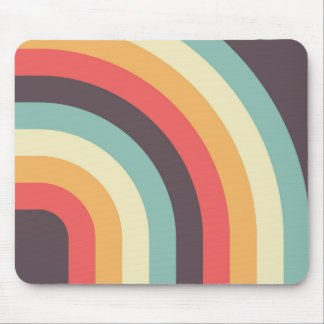 Farbenfroher Retrostreifen - 70er, 80er-Mousepad Mousepad