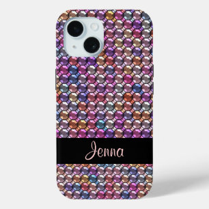Farbenfroher Rhinestone mit individuellem Namen Case-Mate iPhone Hülle