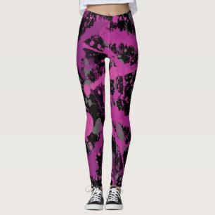 Farbenfroher, rosafarbener Spritzer Leggings