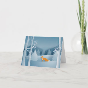 Farbenfroher Rotfuchs im Winter