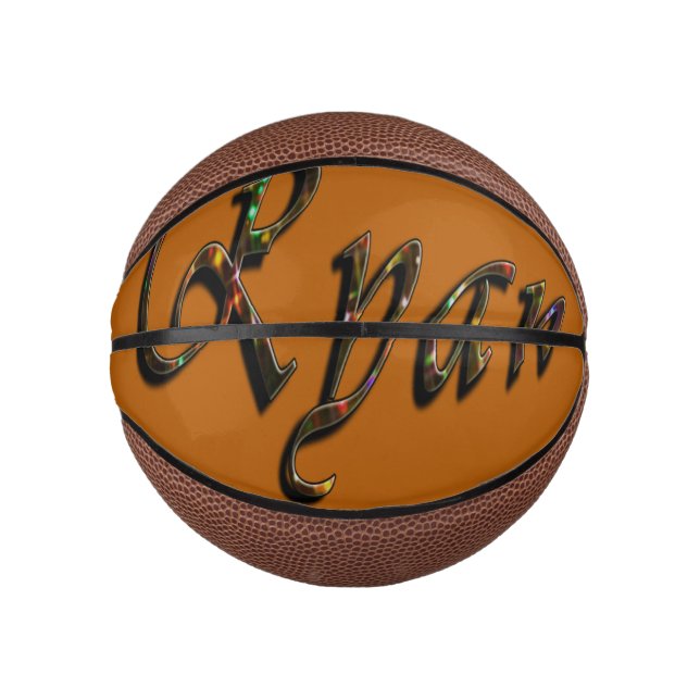 Farbenfroher Ryan Name, Mini Basketball (Vorderseite)